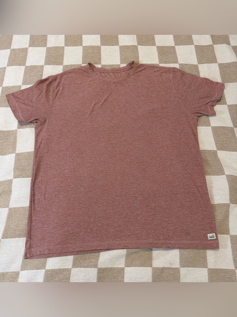 Vuori Men's Strato Tech Long Sleeve Tee in Copper Heather, Ptp 24 L/XL
